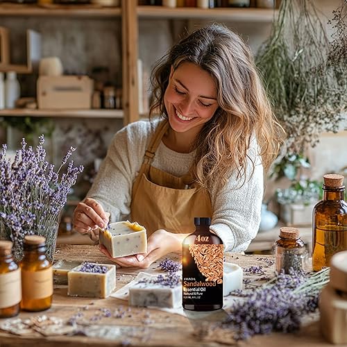 Miniatura 6 de Aceite esencial de sándalo, aceite de sándalo, 4 onzas líquidas, 4.1 fl oz para difusor, humidificador, limpieza de yoga, bricolaje, velas,