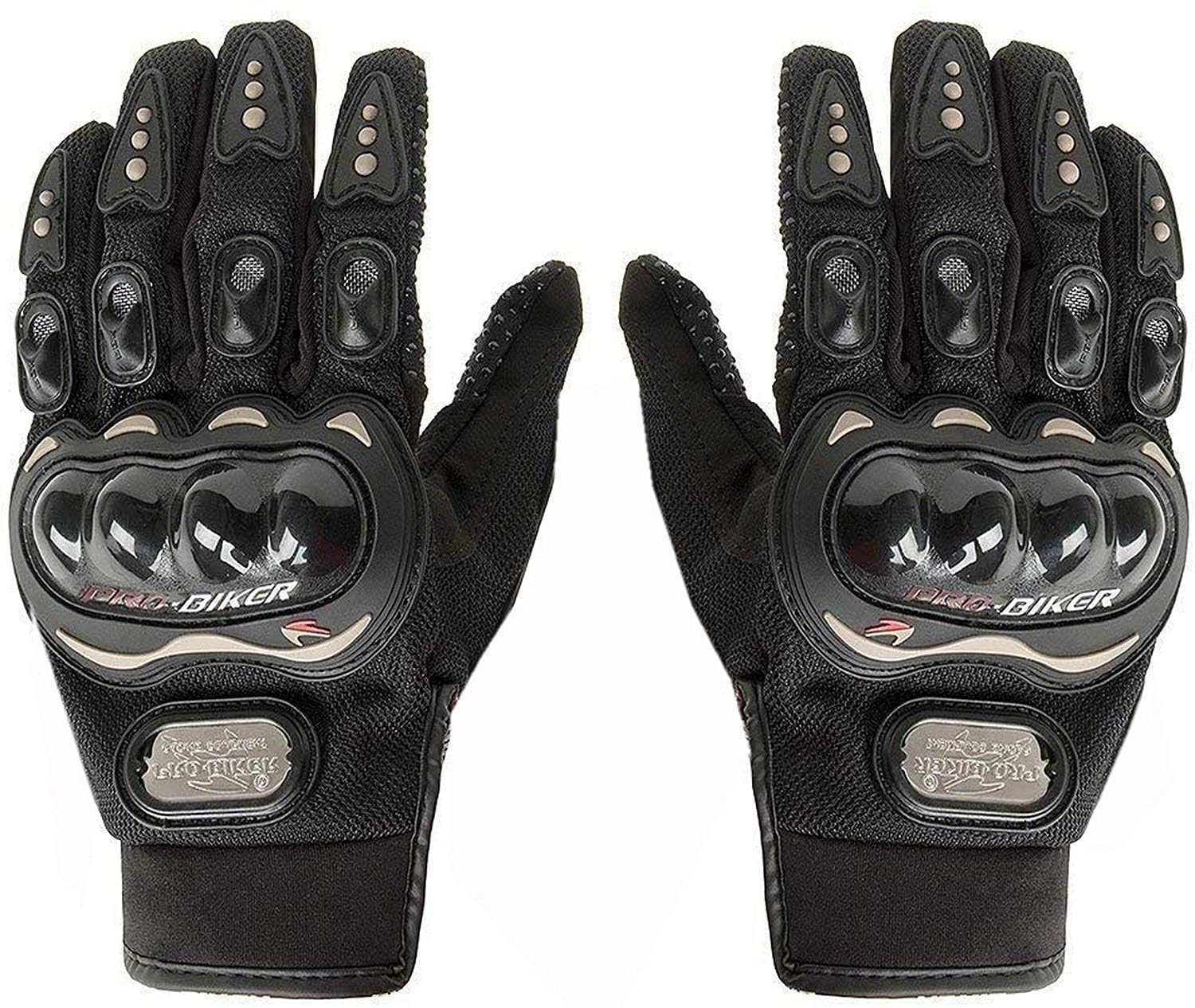 Probiker FM-Gloves Bike Full Finger Gloves (Black, Extra Large, Leather, Cycling)