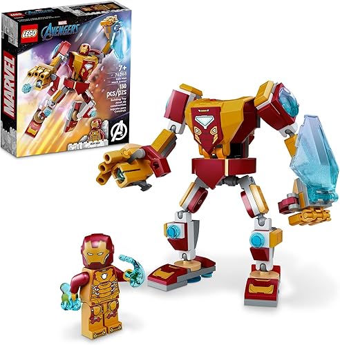 Miniatura 1 de LEGO Marvel Iron Man Mech Armor 76203 Kit de construcción; Mech coleccionable y minifigura para fanáticos de Iron Man mayores de 7 años (130 piezas)