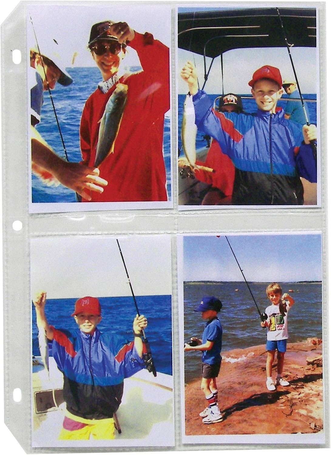 C-Line Ring Binder Photo Storage Pages for 3.5 x 5 Inch Photos, Top Load, 8 Photos/Page, 50 Pages per Box (52584)