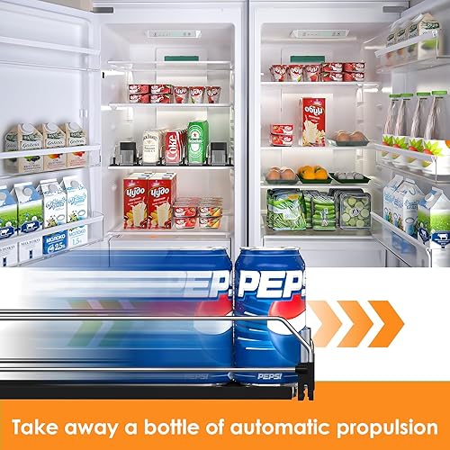 Miniatura 2 de Minicloss Organizador de bebidas para refrigerador, organización de refrigerador, organizador de latas de refrescos, almacenamiento de bebidas con