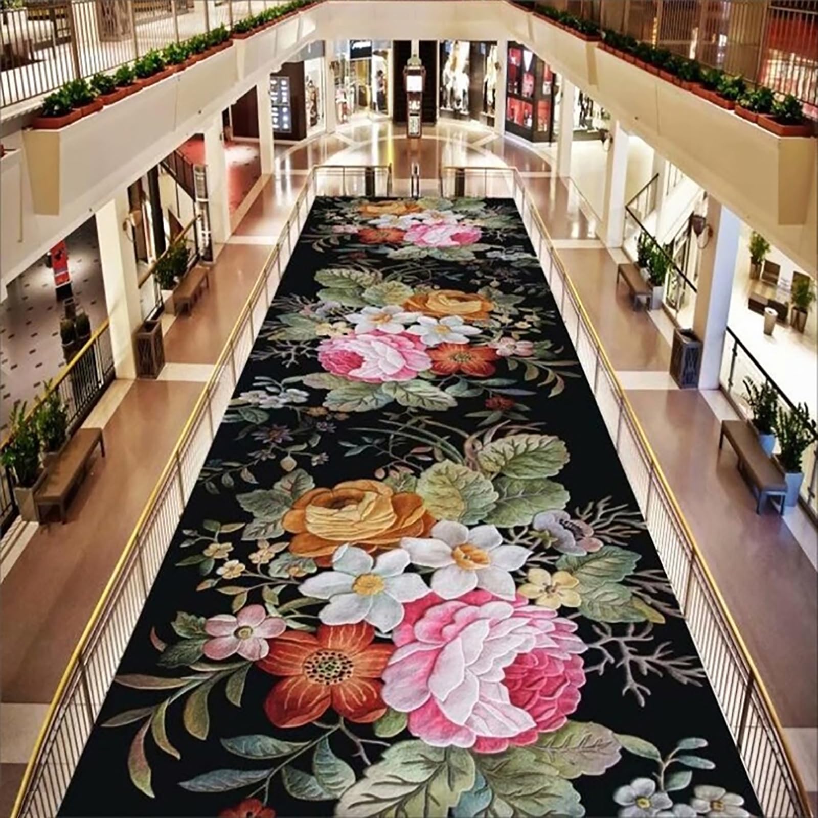Tapis de couloir antidérapant et résistant lavable pour entrée intérieure