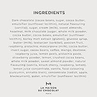 Vista 2 de LA MAISON DU CHOCOLAT Coffret Maison - Caja de regalo de chocolate francés oscuro gourmet (24 piezas)