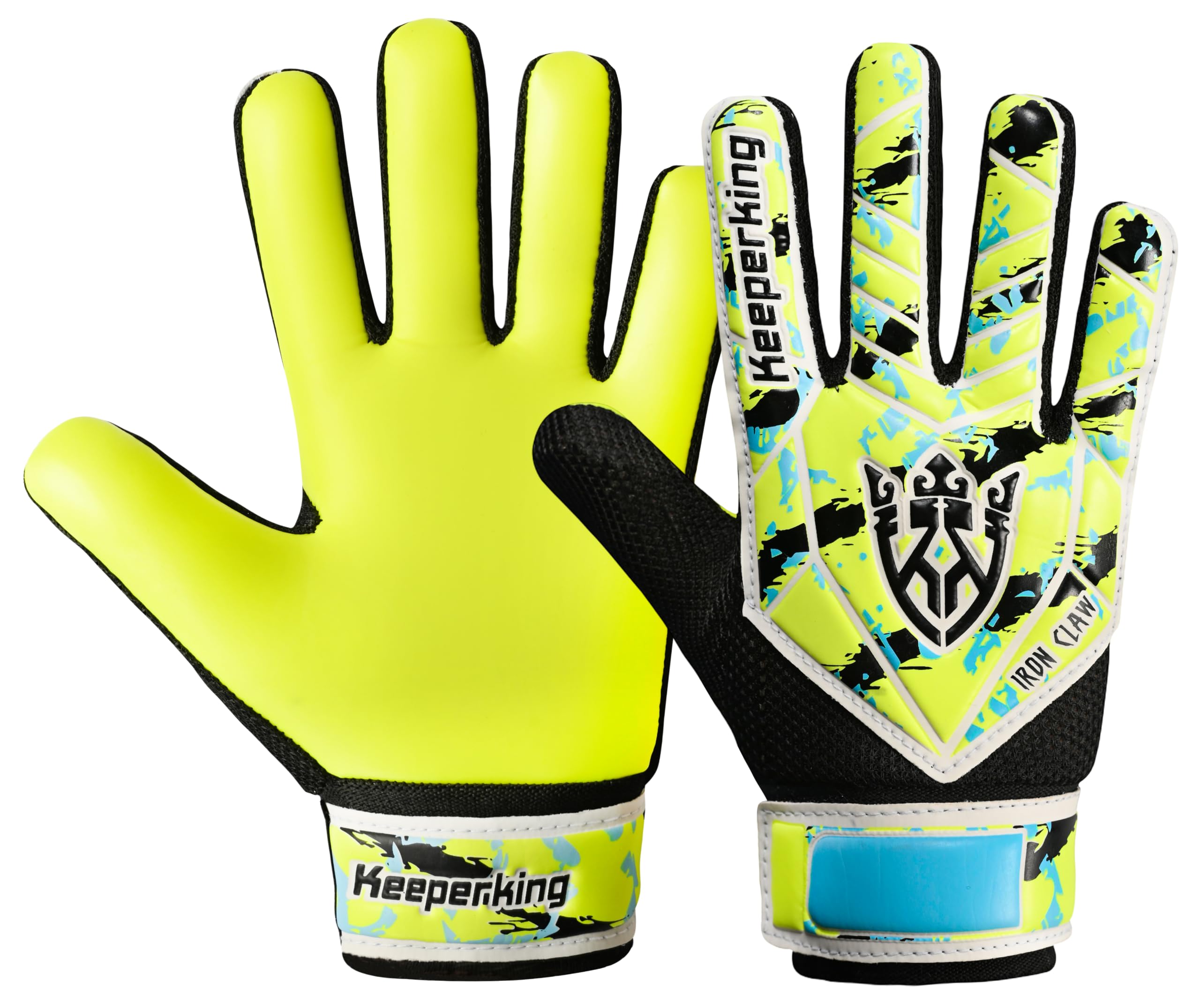 Keeperking Torwarthandschuhe Kinder Clawxen, Jungen und Mädchen, Junior Fußballhandschuhe Fußball Spielerhandschuhe für Jungen tormannhandschuhe Große 3-7