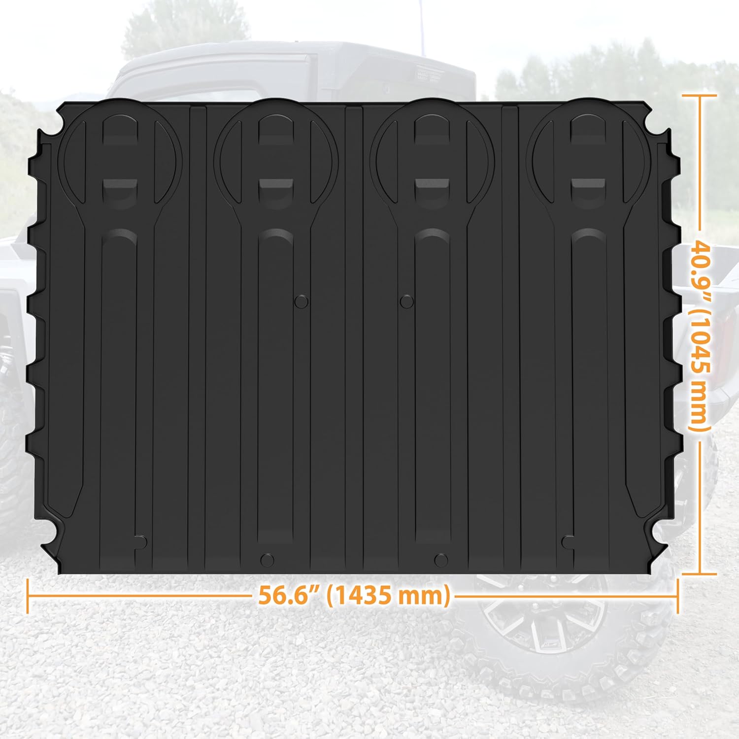 Cargo Bed Mat for Polaris Ranger XD 1500, TPE Rear Cargo Bed Mat Full Bed Floor Mats All Weather Protector Slush Liner for Polaris Ranger/Crew XD 1500 2024-2025 Accessories (Replace# 2889106) - Image 8