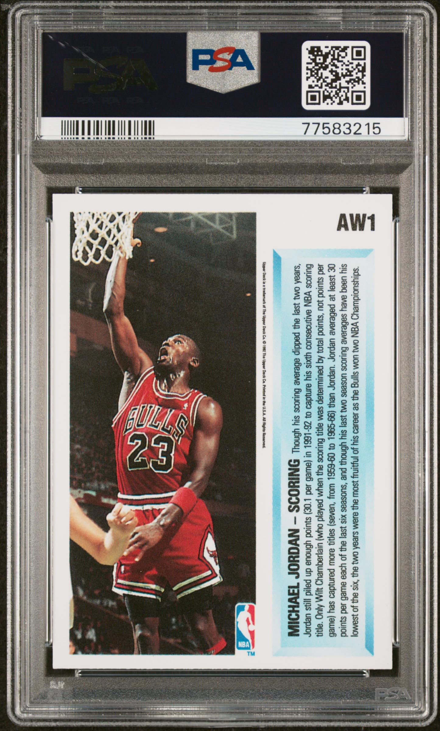 Amazon.com: Michael Jordan 1992 Upper Deck Award Winner
