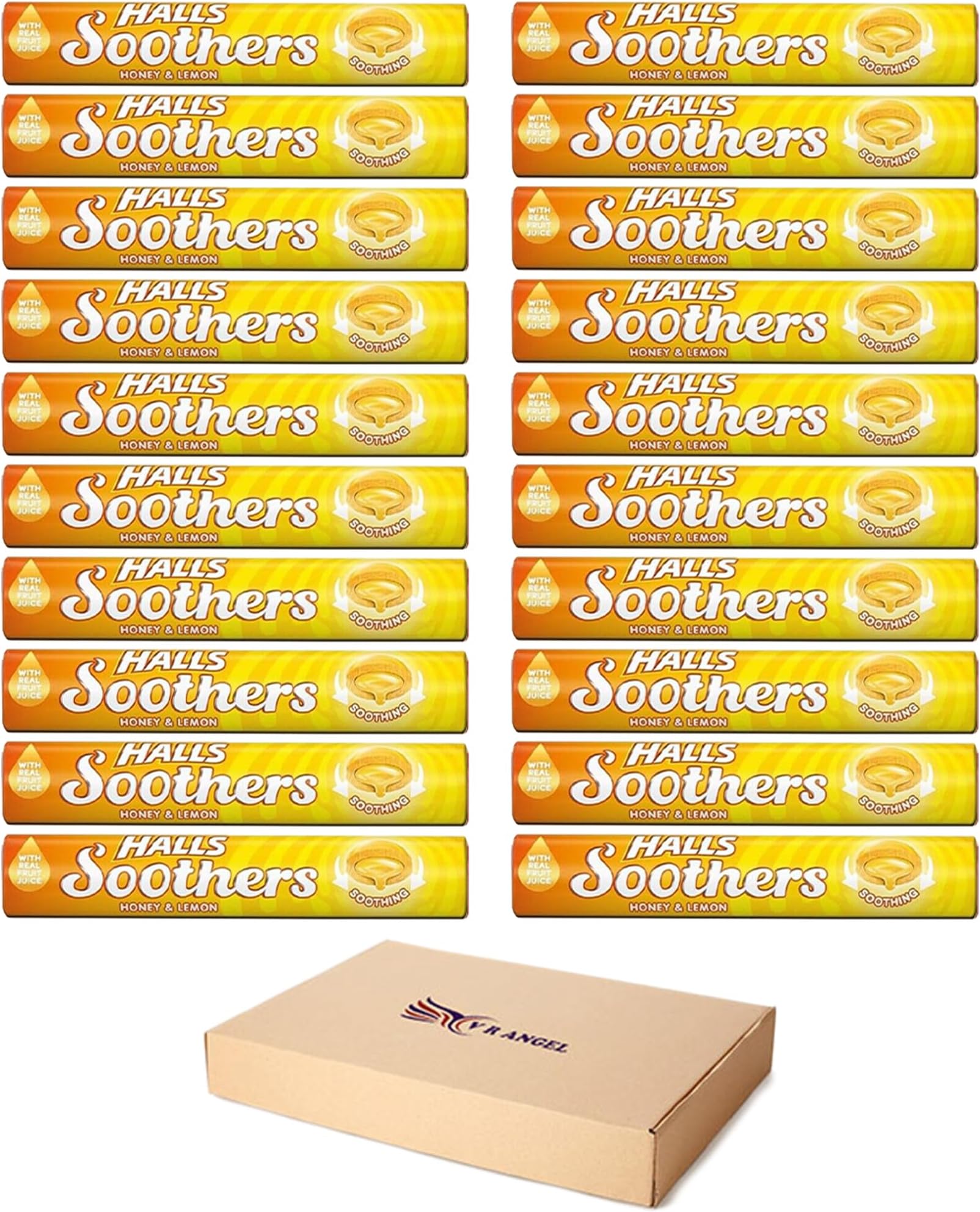 Soothers 20 Pack Honey & Lemon Flavor with Real Fruit Juice with A Liquid Centre for Little Moments of Refreshment - Sold by VR Angel
