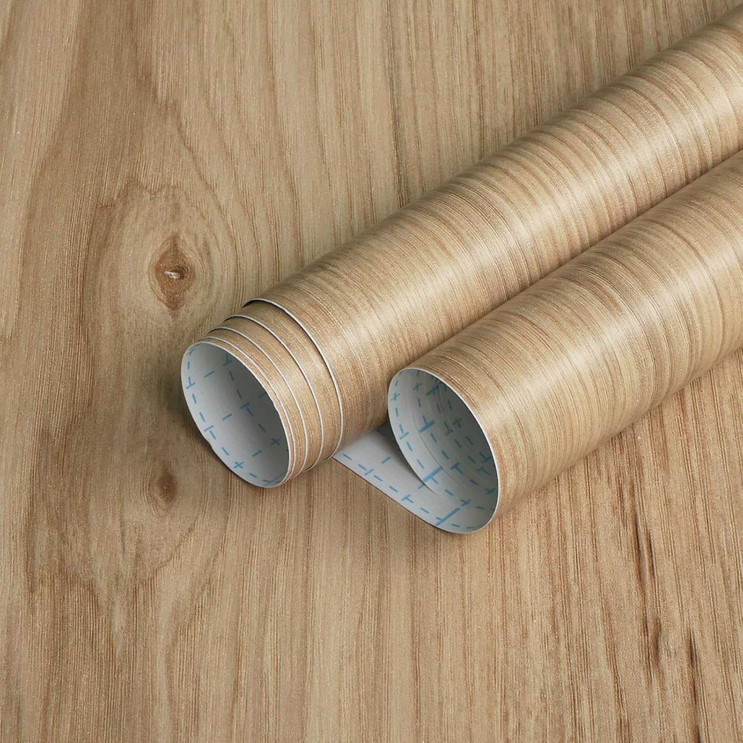 Ismoon 17.5in x 236in Wood Contact Paper Peel and Stick Wallpaper Textured Wallpaper Removable Wallpaper Light Wood Wallpaper Vinyl Self-Adhsive Fimls for Cabinet Shelf Drawer Liner 17.5''x236'' Wood