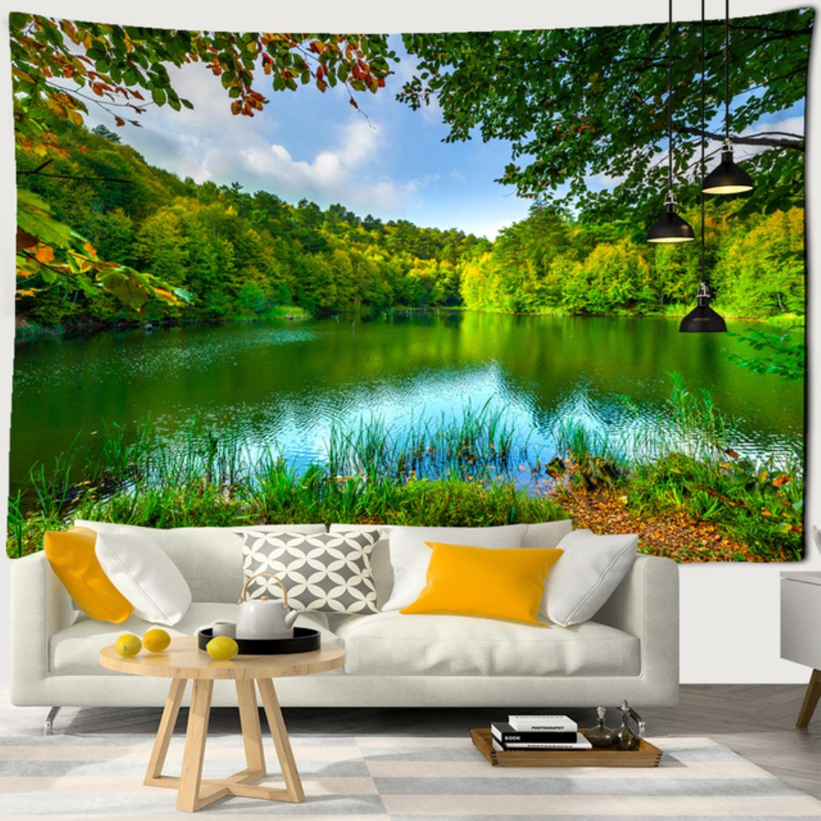 1 Pc Painting Tapestry Wall Hanging Colorful Natural Scenery Travel Mattress Studio Living Room Art Decor-cmyk641,200x150cm