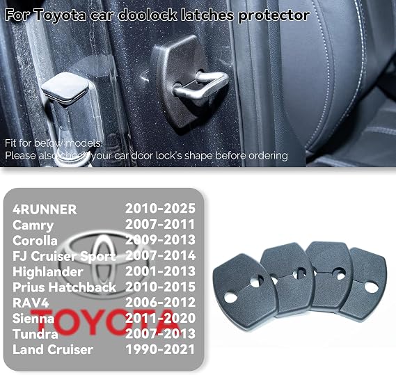 Car Door Lock Latches Cover Protector Replacement for Toyota 4RUNNER