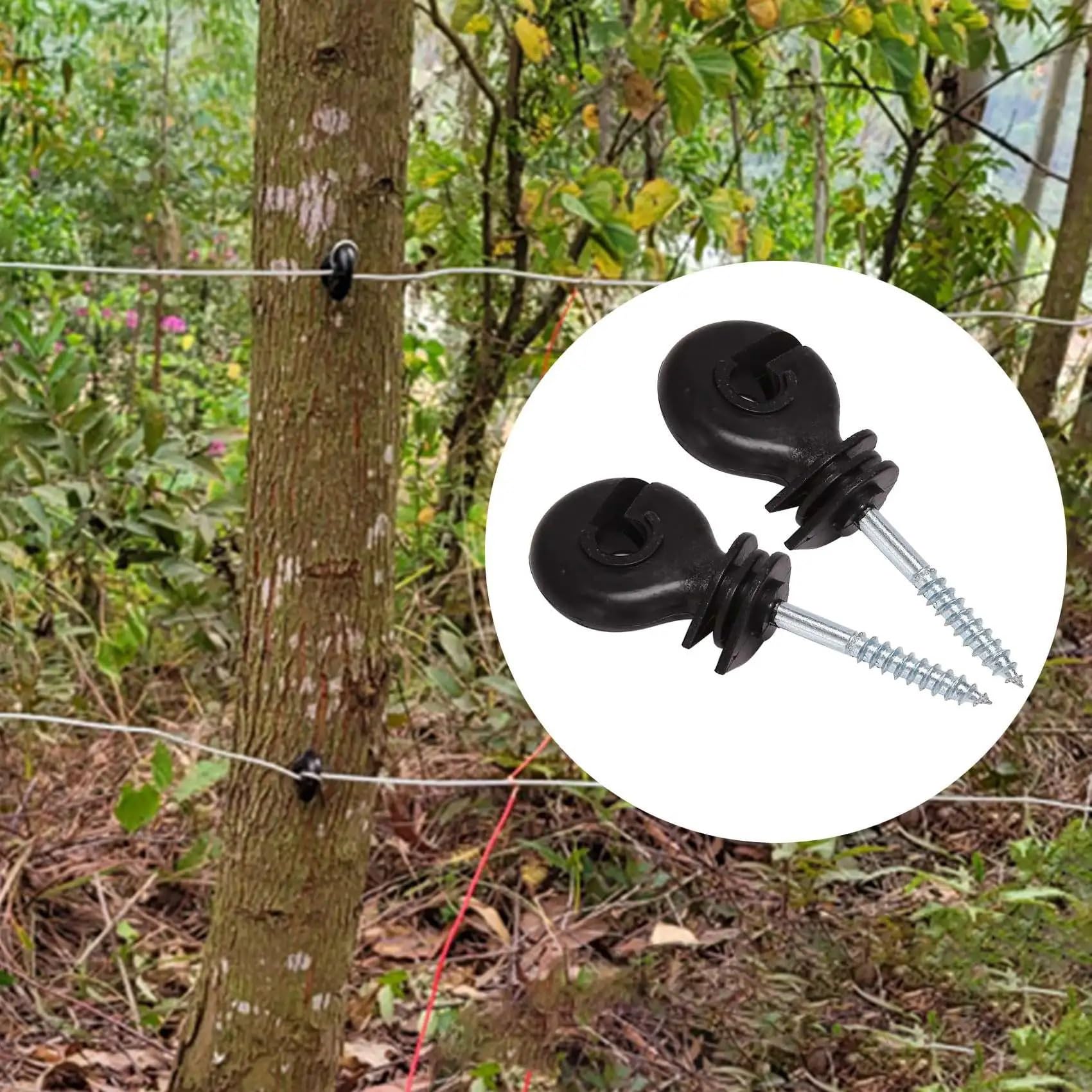Anillo Aislador Aisladores Aislador de anillo compensado for valla eléctrica, tornillo cercado en postes, suministros seguros for jardín agrícola, 50 Uds