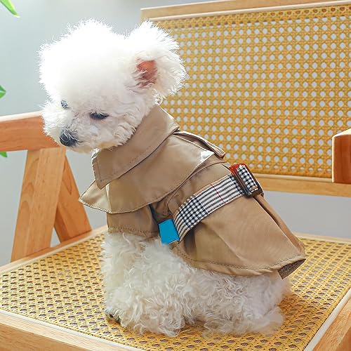 Vestidos de verano para cachorro, elegante vestido caqui, ligero, transpirable, ropa linda para perros, gatos, trajes para peluche, pomerania,