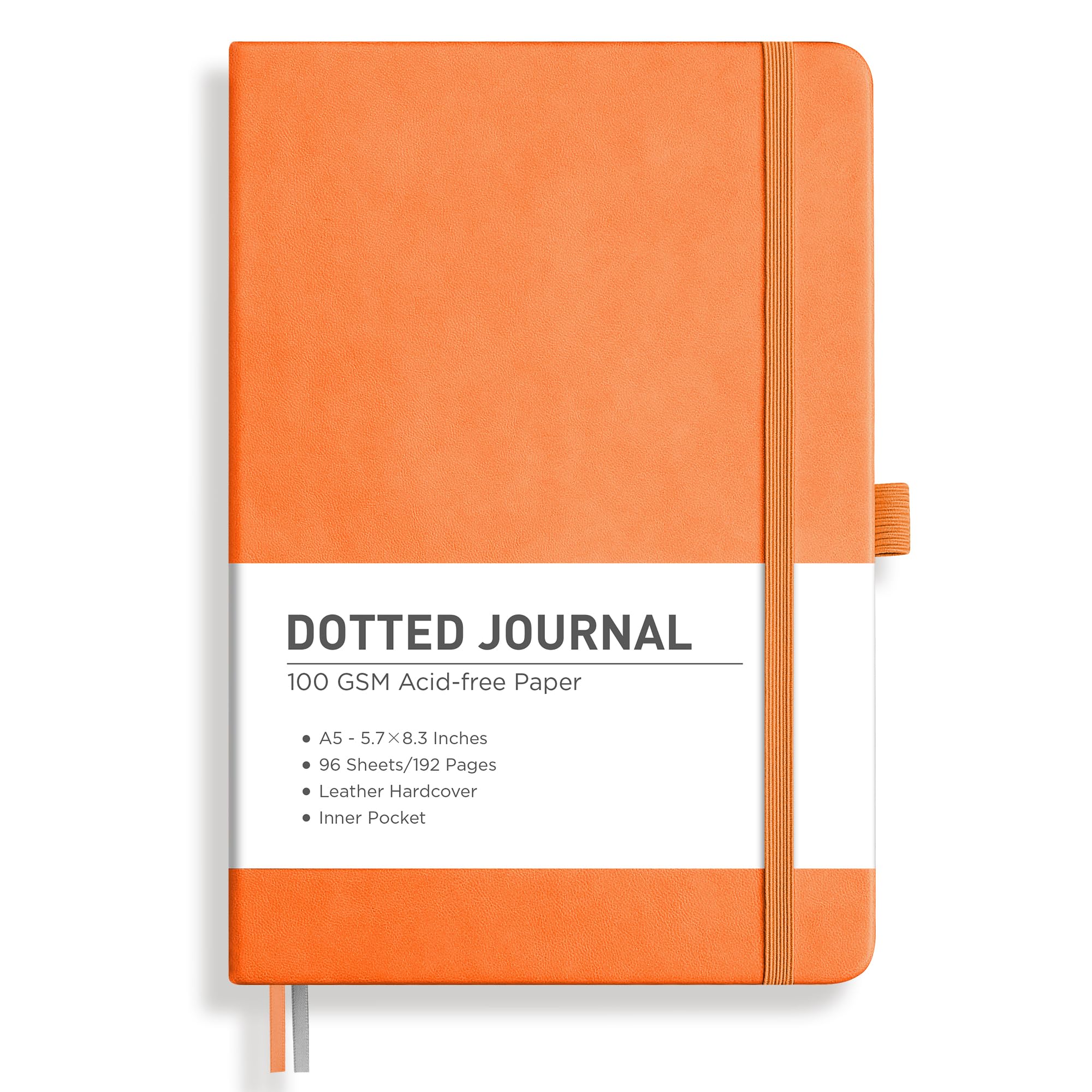 RETTACY Dotted Journal Notebook, 192 Pages, A5 Medium Size (5.7'' x 8.3'')