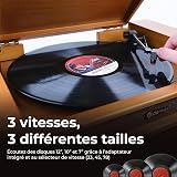 Denver MCR-50MK3 Chaîne Musicale rétro avec Platine Vinyle, Lecteur CD, Cassette, Radio FM/AM, USB, AUX, Haut-parleurs intégrés - 5