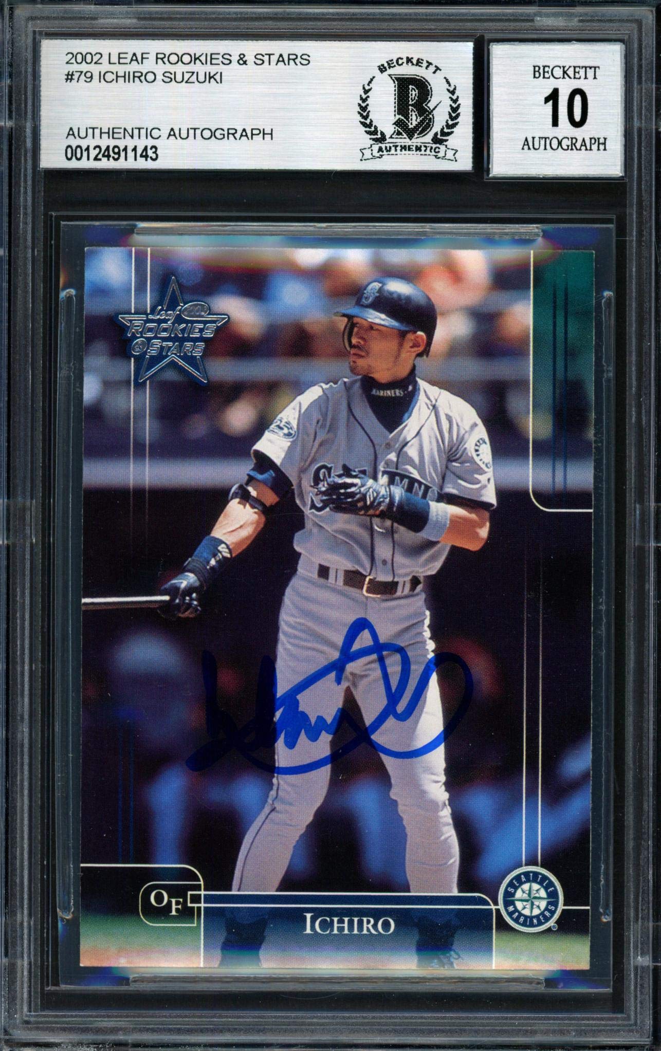 Amazon.com: Ichiro Suzuki Autographed 2002 Leaf Rookie & Stars 