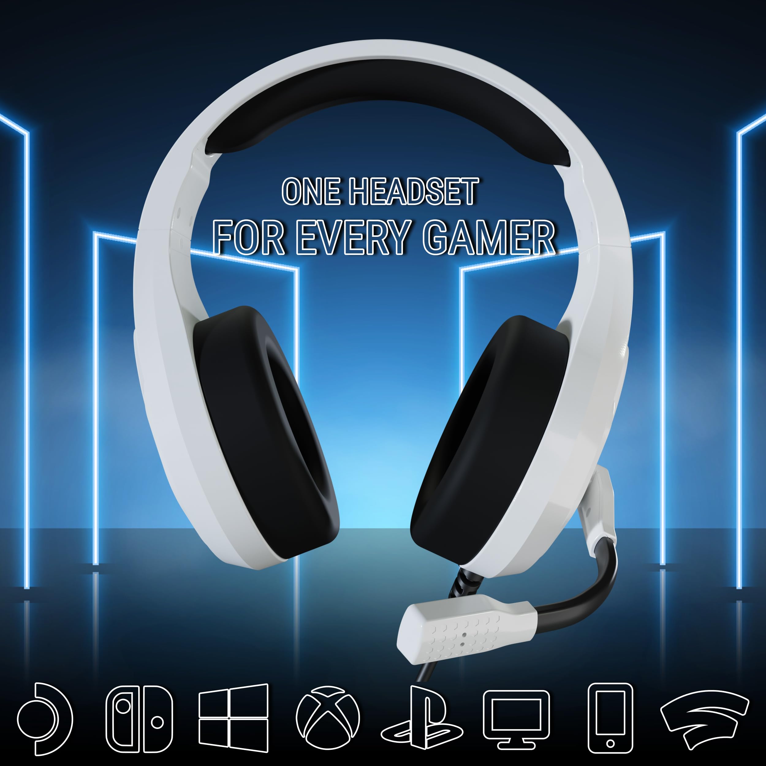 Orzly Gaming Headset for PC and Gaming Consoles compatible with PS5, PS4, XBOX SERIES X | S, XBOX ONE, Nintendo Switch & Steam Deck with noise cancelling mic - RXH-30 Siberia Edition — view 2