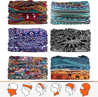 JOEYOUNG Multifunctional Neck Gaiter Bandana Balaclava Headband - Breathable Microfiber Magic Scarf for Sun Protection, Outdoor Sports