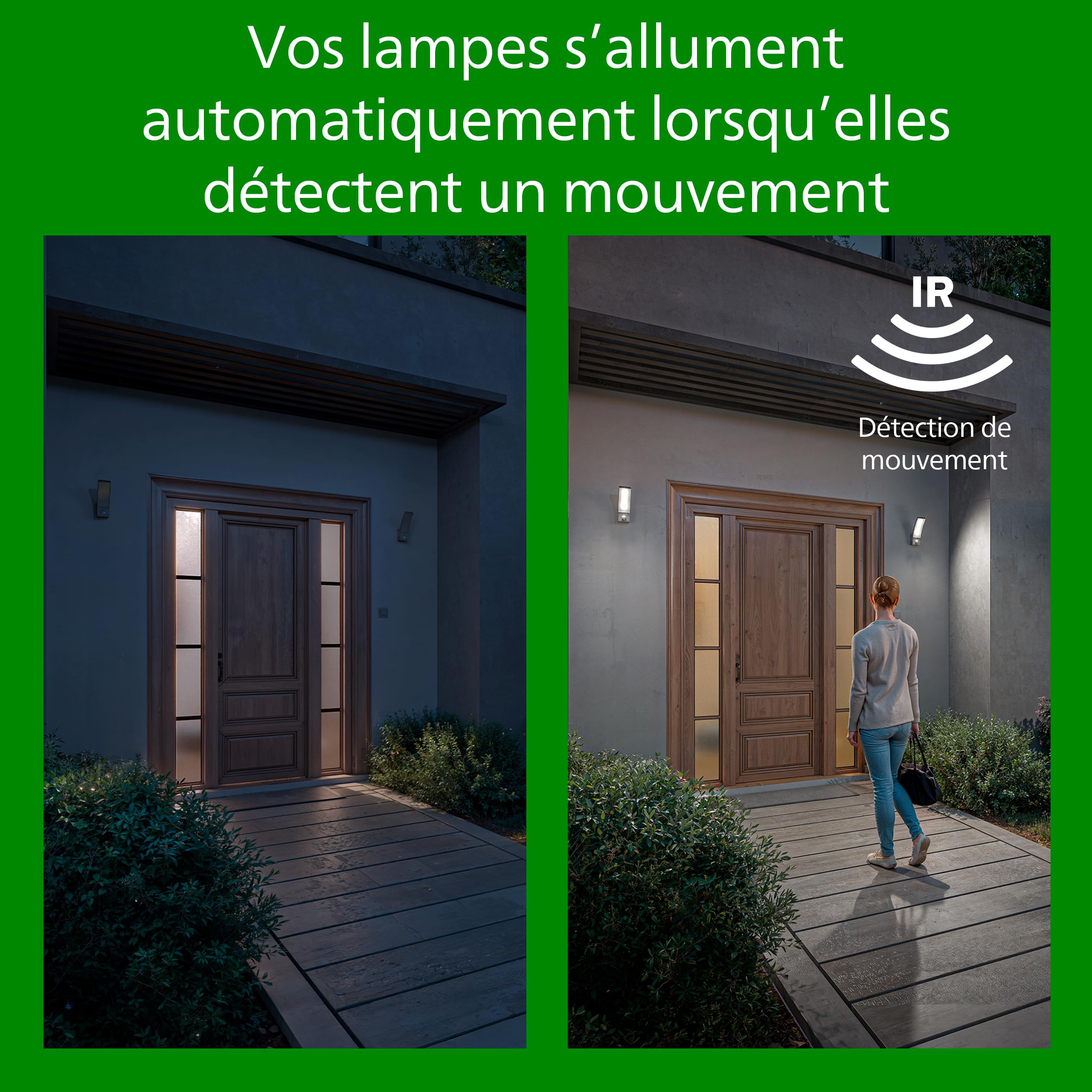 Philips Borne extérieure infrarouge Tyla, énergie solaire, 18W, 4000K, Anthracite