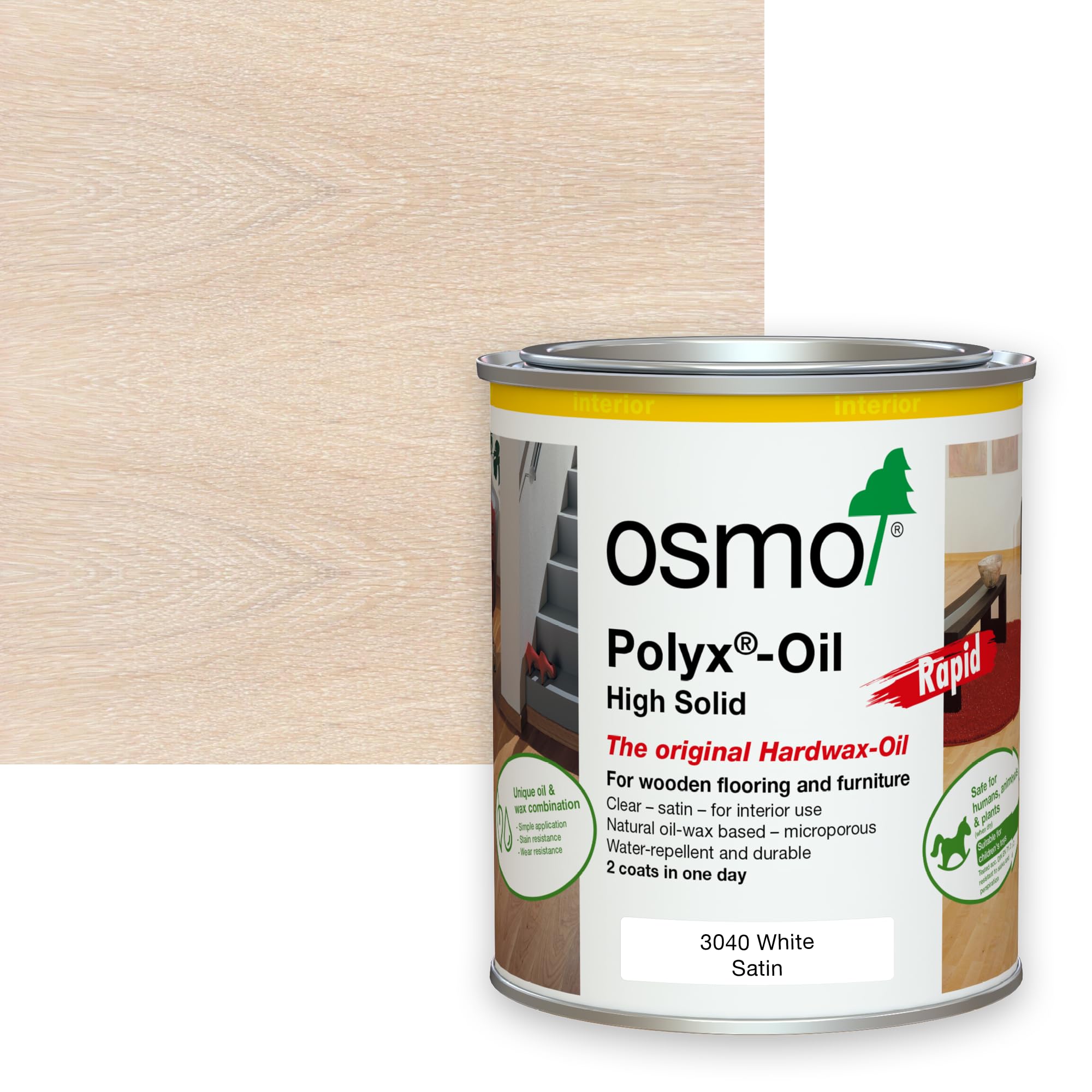 Osmo 3040 White Original Polyx-Oil Rapid Tints Satin (, 750Ml)
