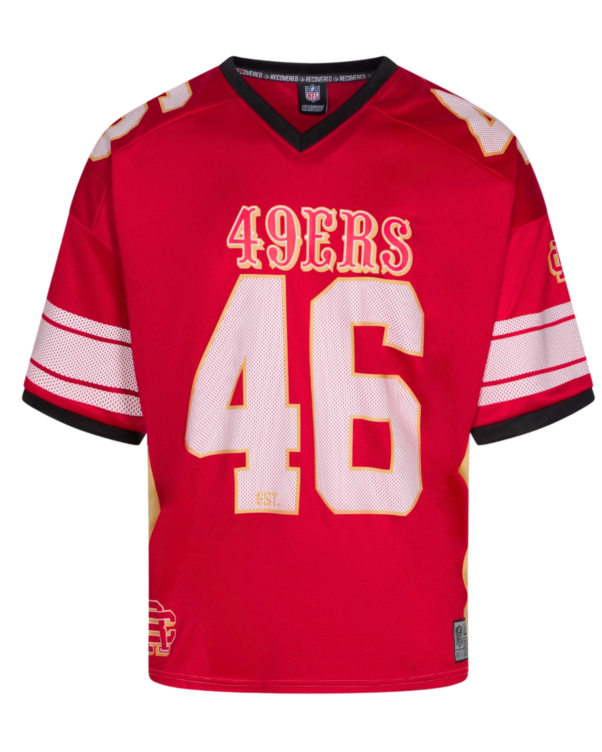 Recovered San Francisco 49ers NFL Mesh Oversized Top Jersey Red