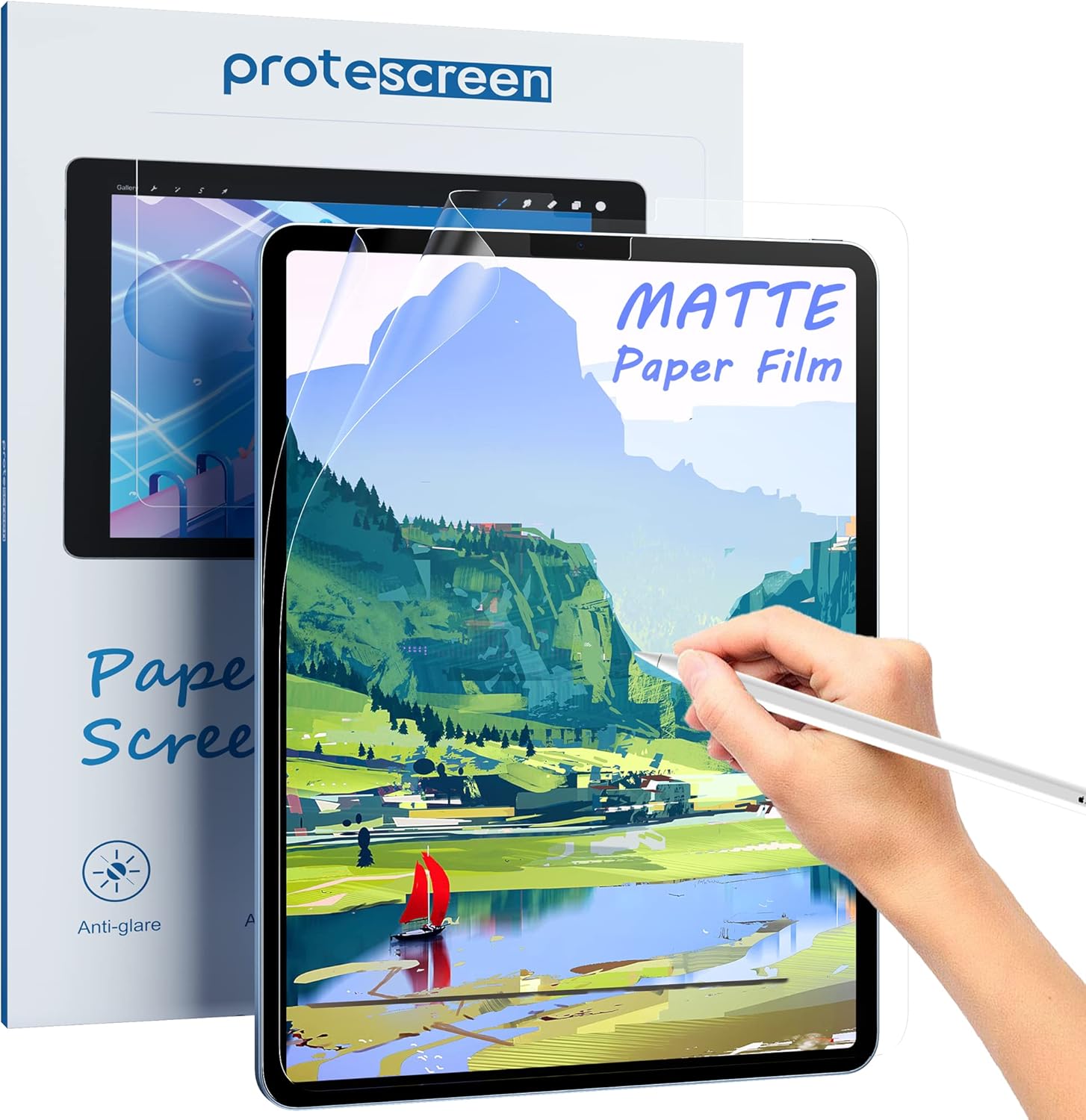 [2 Pack] Paper Screen Protector for iPad 10.2 inch (2021/2020/2019