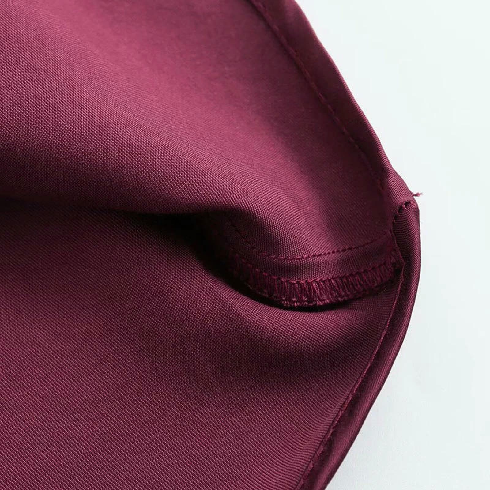 Vestito Donna Donne Elegenti Abiti di Texture in Raso Abiti da Donna Senza Maniche Estate Femminile Eleganti Abiti da Donna di Moda Chic Elegante-Vino Rosso-l