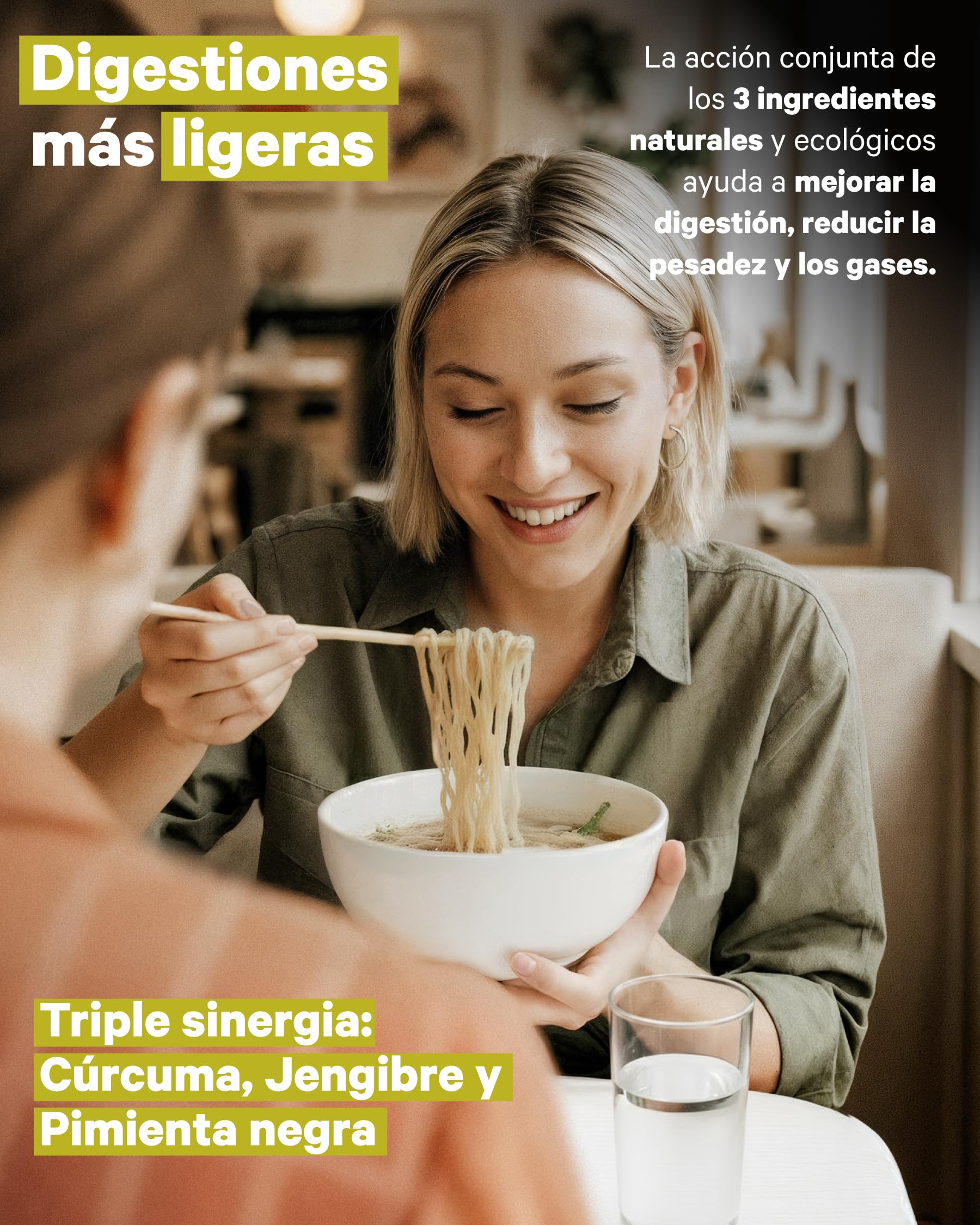 Cúrcuma con Pimienta Negra y Jengibre BIO | 300 Cápsulas | Fórmula Ecológica y Vegana | 1400 mg | Curcumina + Piperina con Alta Absorción | Formato XXL | Antiinflamatorio, Articulaciones y Digestión