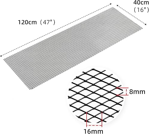 Miniatura 18 de AggAuto 47x16 pulgadas Coche Pickup Truck Grill Mesh Spoiler Bumper Vent Aleación de aluminio Rejilla Automotriz Insertar entrada de aire Racing