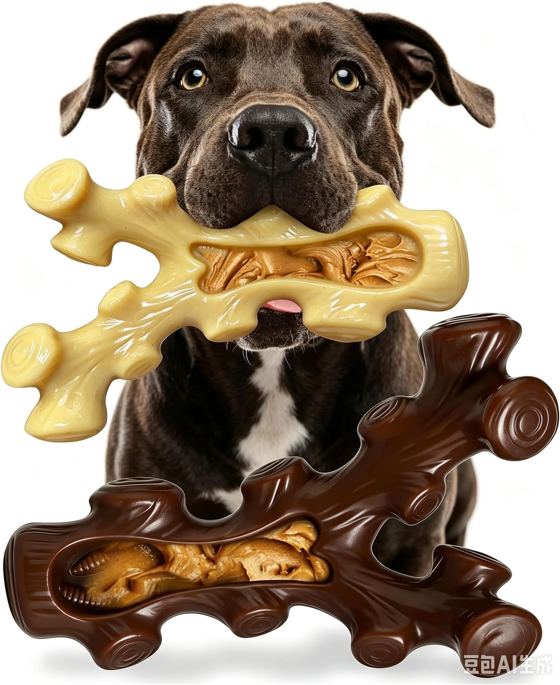 Dog Chew Toys for Aggressive Chewers,2 Indestructible Dog Toys