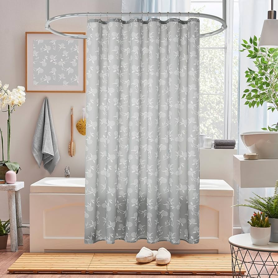 Deconovo シャワーカーテン 幅120 × 丈180cm 仕切り 遮像 Amazon|Deconovo シャワーカーテン 幅120*丈180cm 風呂 バス