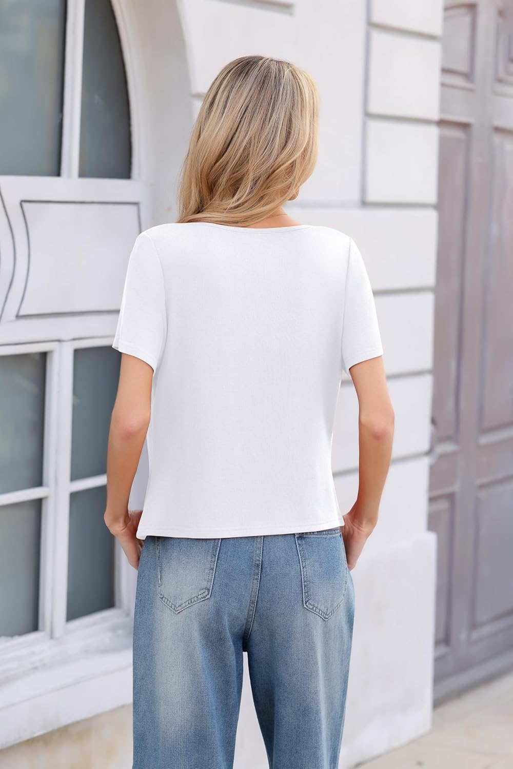 SUEANI Women's Shrugs Short Sleeve Hook Closure Lightweight Open Front Cardigan for Dress - Image 2