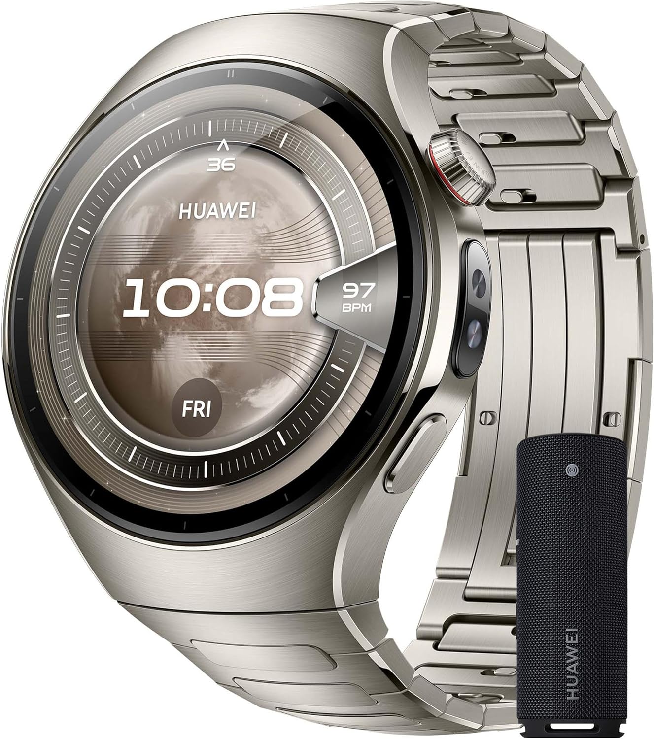 HUAWEI Watch 5 Smartwatch+Sound Joy 2, Health Glance, 5ATM Wasserdicht, GPS, SpO2 an der Fingerspitze, Kompatibel mit Android™ & iOS, Saphirglas, 30 Monate Garantie, 46mm, Silber