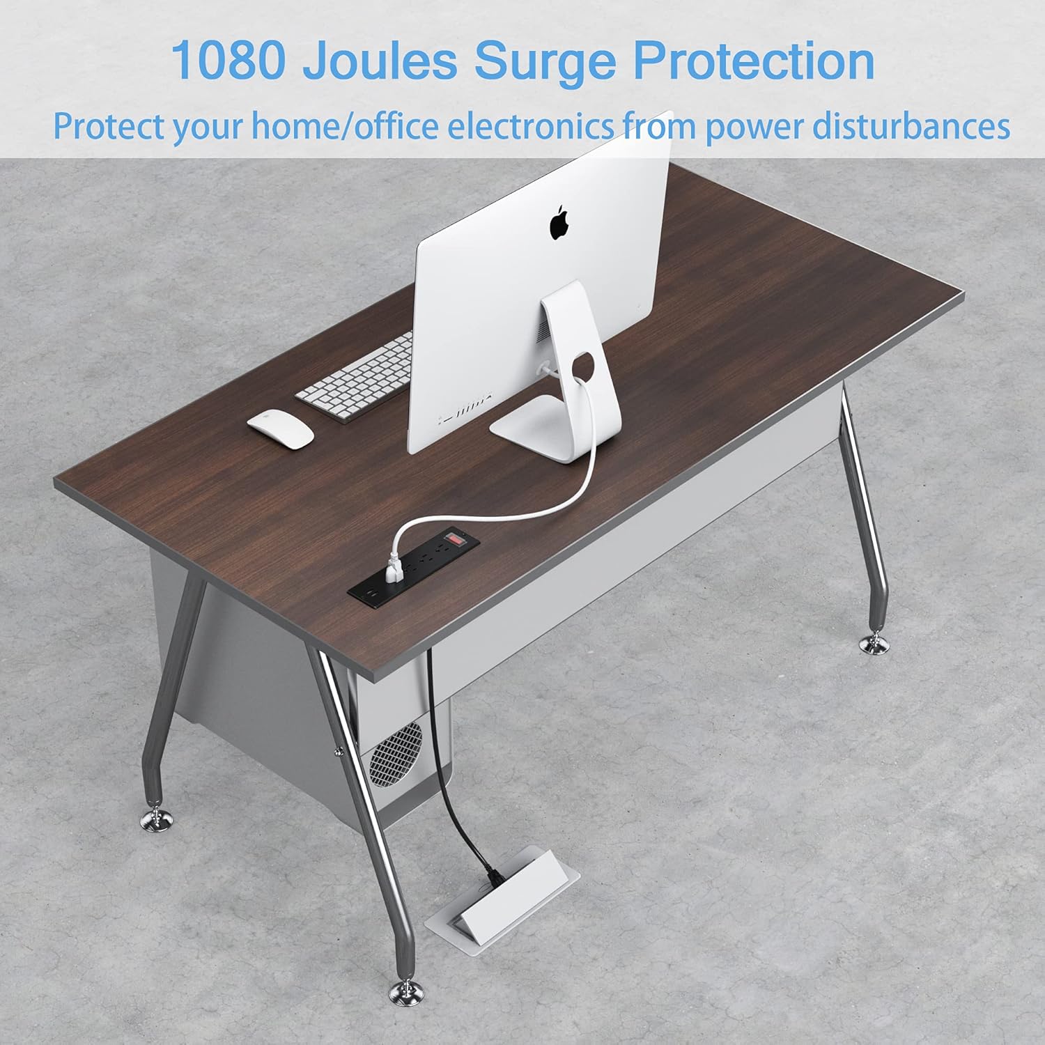 Conference Recessed Power Strip Waterproof,Furniture Recessed Power Strip with 4 Outlets,2 USB,Table Surge Protector,Flush Mount Water Resistant,6ft Cable with Flat Plug