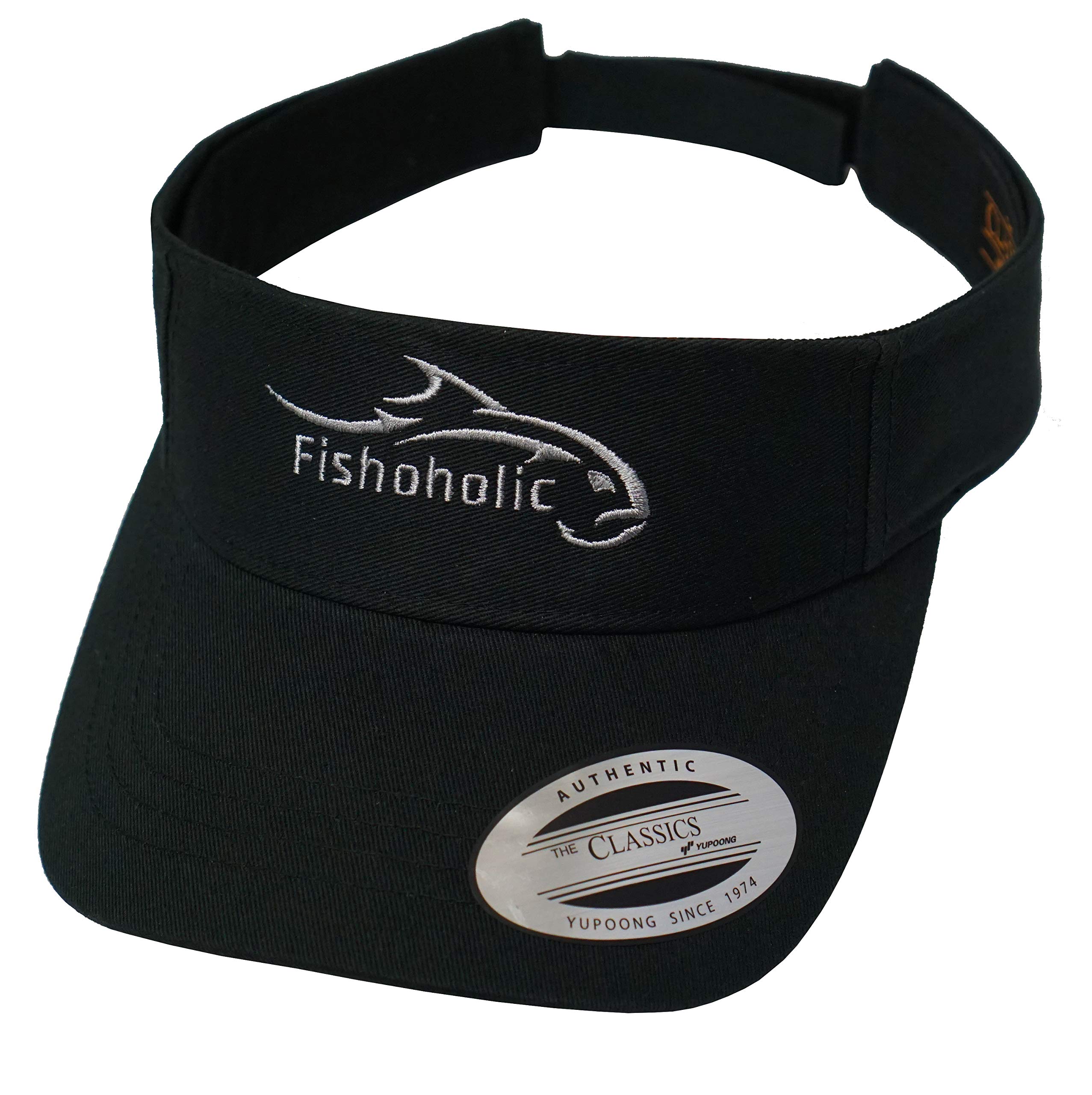 FishoholicSun Fishing Visor for Women and Men who Fish Golf Run Hike, Fishaholic Fishing Gift