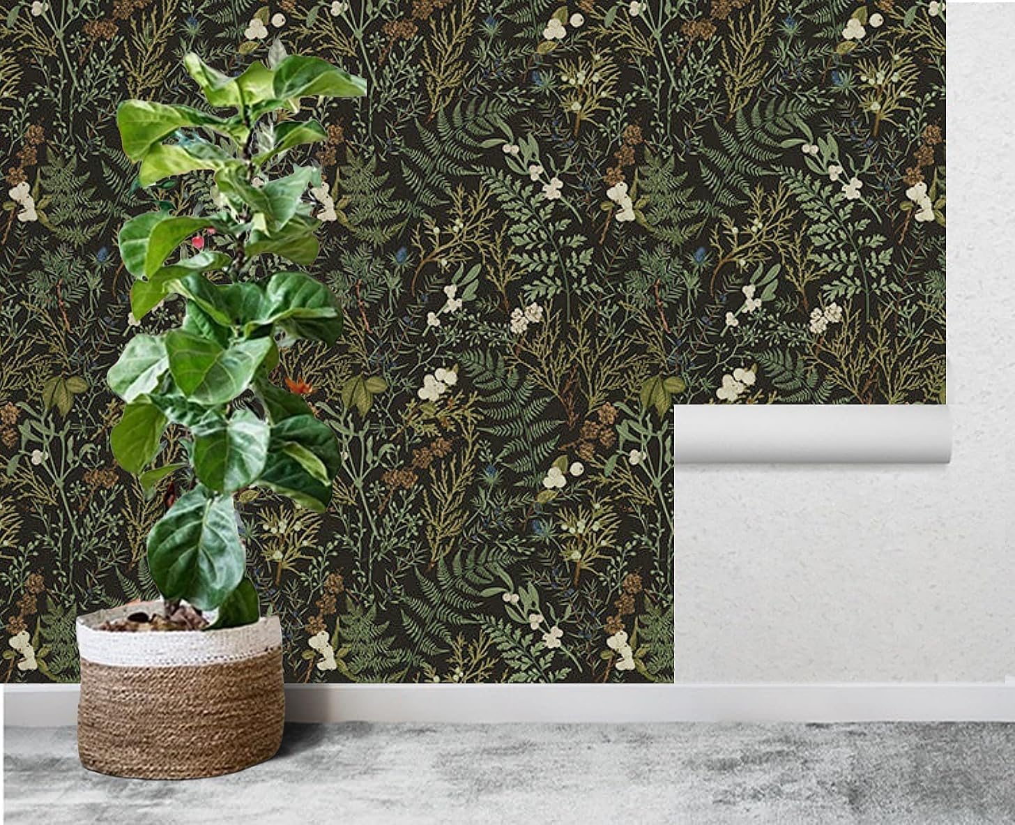 Drawer Liner for Kitchen Cabinets,Vinyl Film Decorative Shelf Liner for Bedroom Dresser Sticker (Dark Green, 17.3 inch x 118 inch)