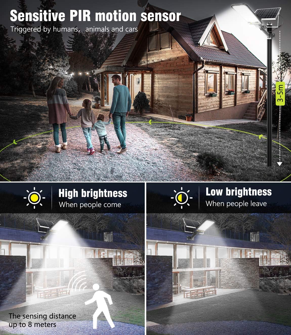 APONUO Solar Street Lights 2 Packs