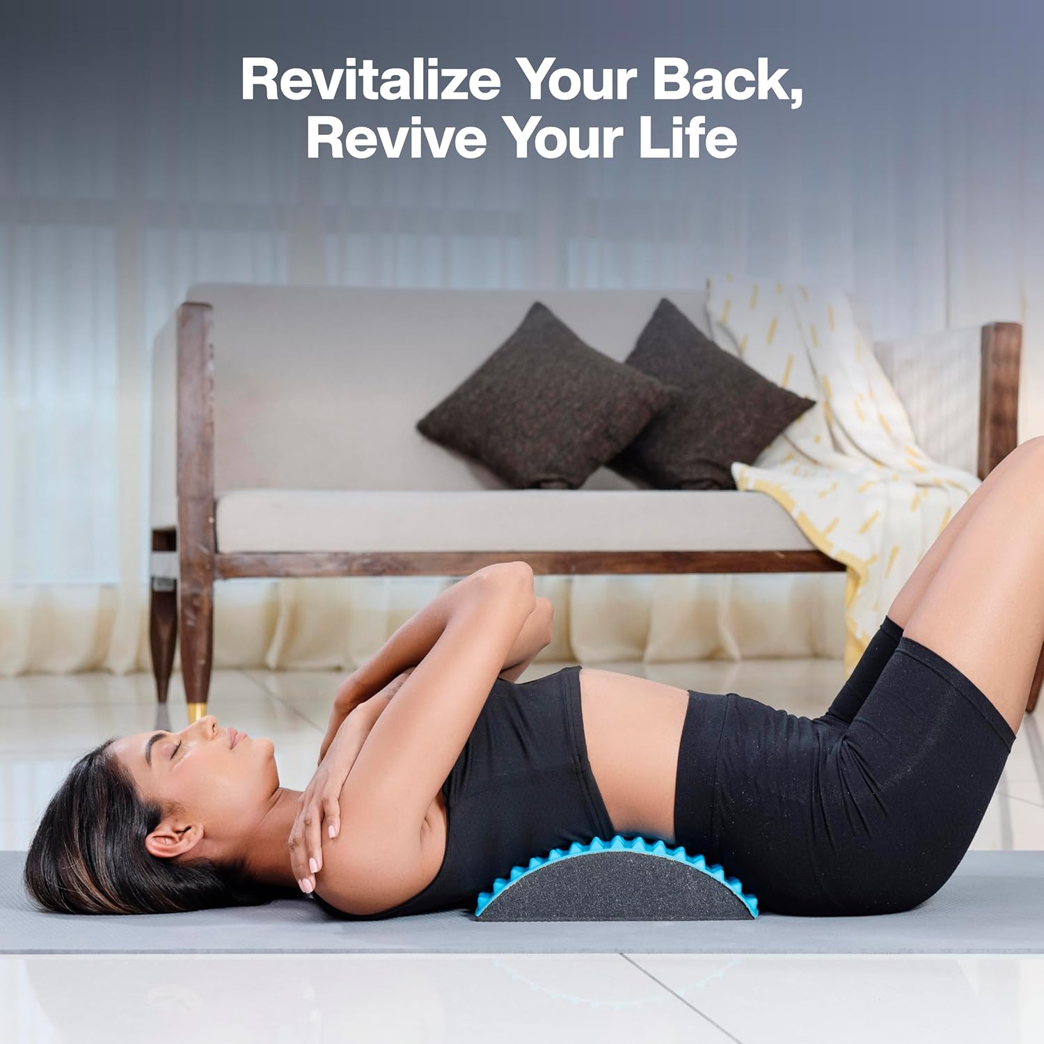 FOVERA Gel Back Stretcher Lumbar Traction for Upper & Lower Back Pain Relief, Lumbar Support, Sciatica Nerve, Spinal Stenosis, Posture Correction, Back Excercise, Back Cracker FOVERA Gel Back Stretcher Lumbar Traction for Upper & Lower Back Pain Relief, Lumbar Support, Sciatica Nerve, Spinal Stenosis, Posture Correction, Back Excercise, Back Cracker