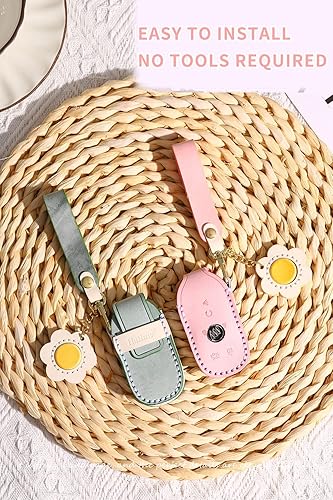 Miniatura 3 de ontto Carcasa para llavero Buick de 6 botones para llave de coche Buick Funda de cuero para Verano Regal Lacross Encore Verde