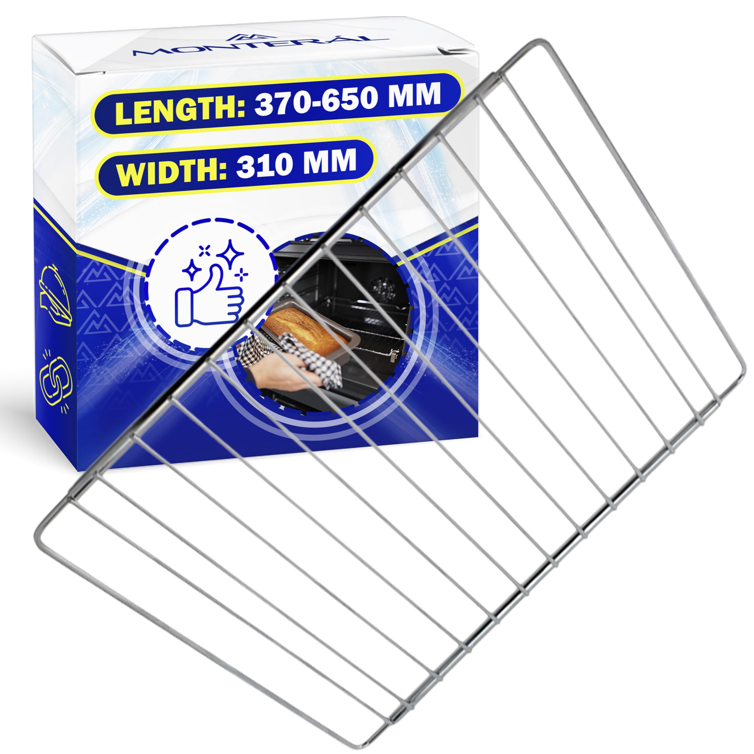 Grille de Four Réglable d'une Profondeur de 310 mm et d'une Largeur de 370 mm à 650 mm Universel pour de Nombreuses Marques - Garantie de 10 Ans – MONTERAL