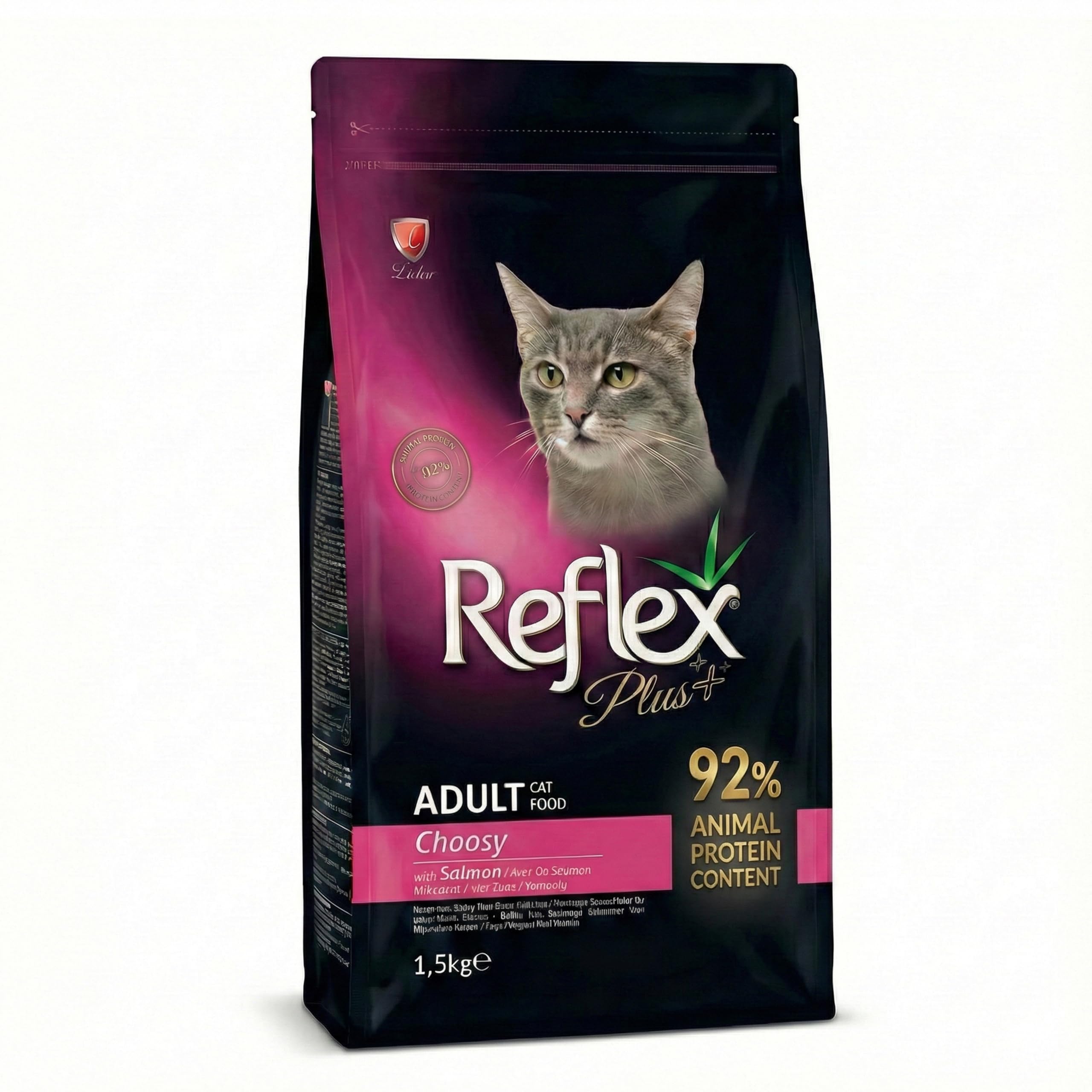 Reflex Plus Choosy Adult Cat Food with Salmon - 1.5kg, Irresistible Dry Food for Fussy Cats. High Palatability, Grain Inclusive, Supports Digestion & Skin Health-image-8