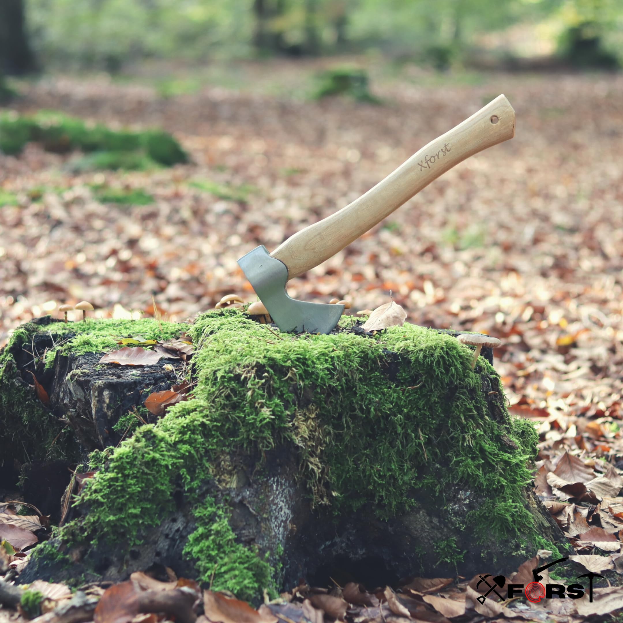Hacha Xforst, hacha de mano con mango de madera de Hickory, hacha vikinga. Modelo X-TA5x TA