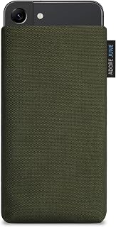 Adore June Classic Oliv-Grün Tasche kompatibel mit Galaxy S25 / Galaxy S24 / S23 / S22 Handytasche aus widerstandsfähigem Cordura Stoff mit Display Reinigungs-Effekt