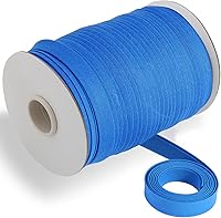 Vista 46 de Cinta al bies de doble pliegue de 1/2 pulgada, cinta al bies de doble pliegue de 55 yardas, carrete continuo a granel para coser ropa, acolchado