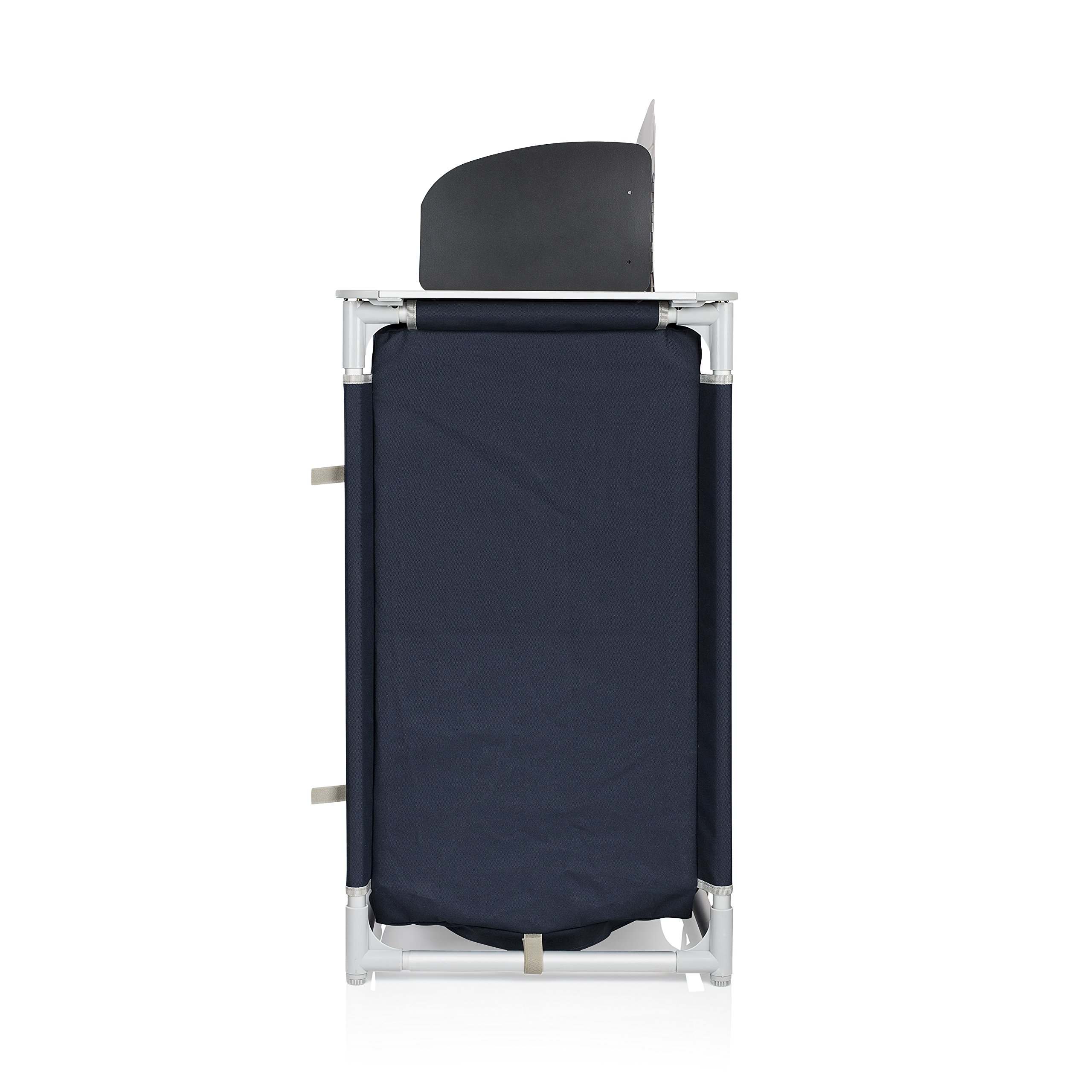Campart Cucina da campeggio con lavandino e paravento KI-0753 Blu