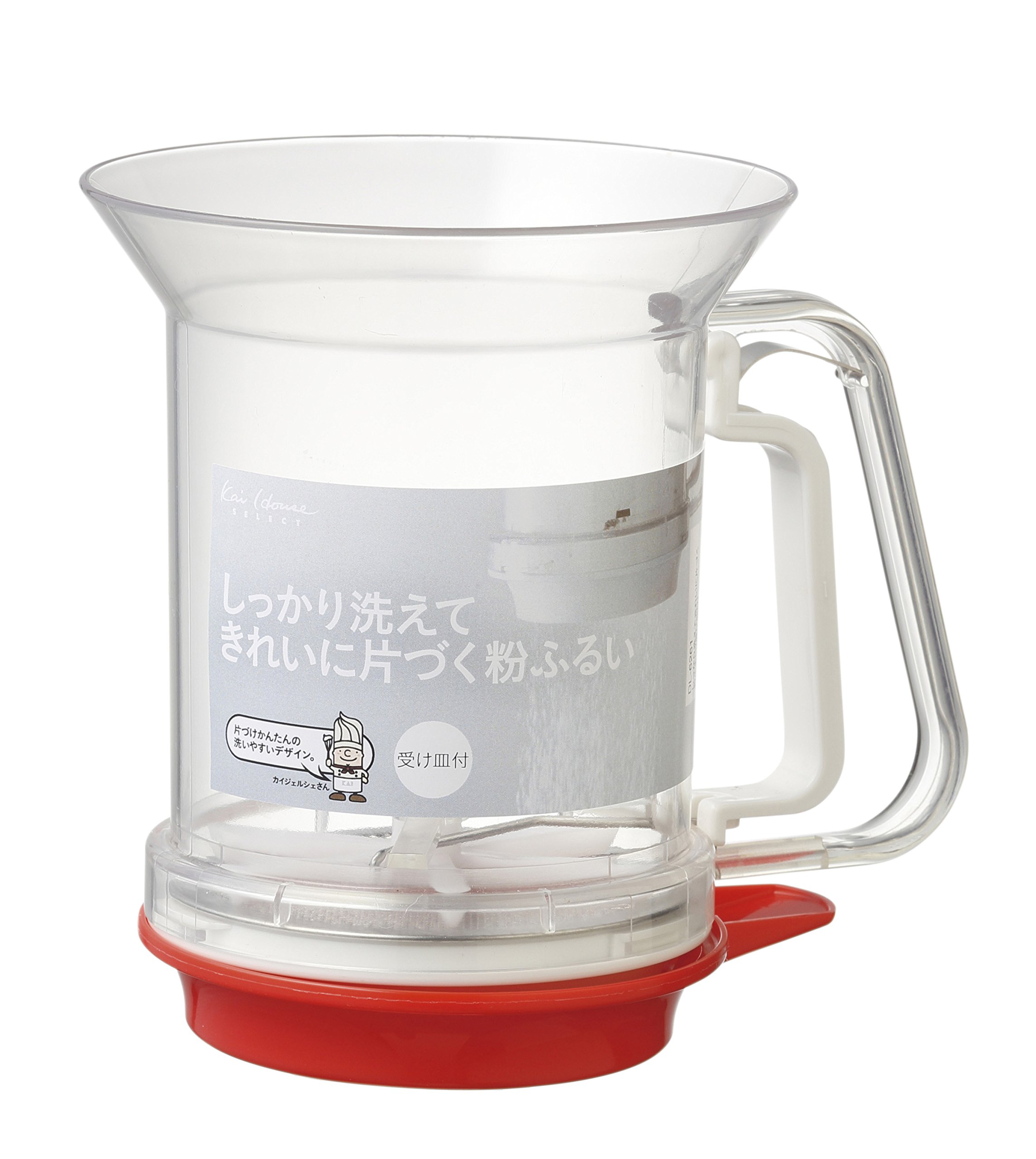 Kai Corporation DL6261 Kai House Select Powder Sifter, Washable, With Saucer, Made in Japan