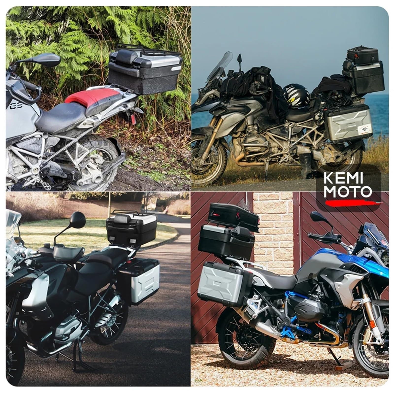 motocyklowy Wspornik Pasuje do BMW R1200 1250 GS R1200GS R1250GS LC ADV F750 Adventure Bagażniki Bagażniki(Black)