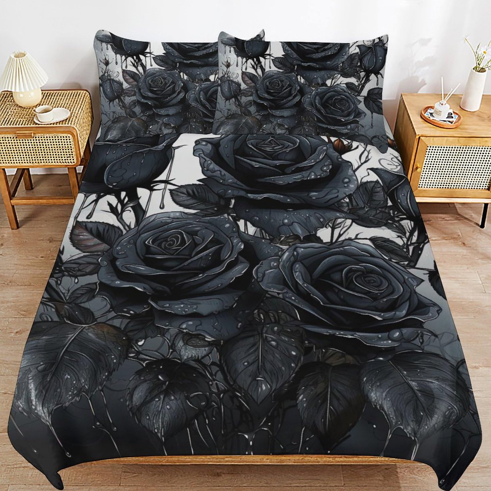 Amazon.com: Flowering Plant Duvet Cover King Size - Super Soft