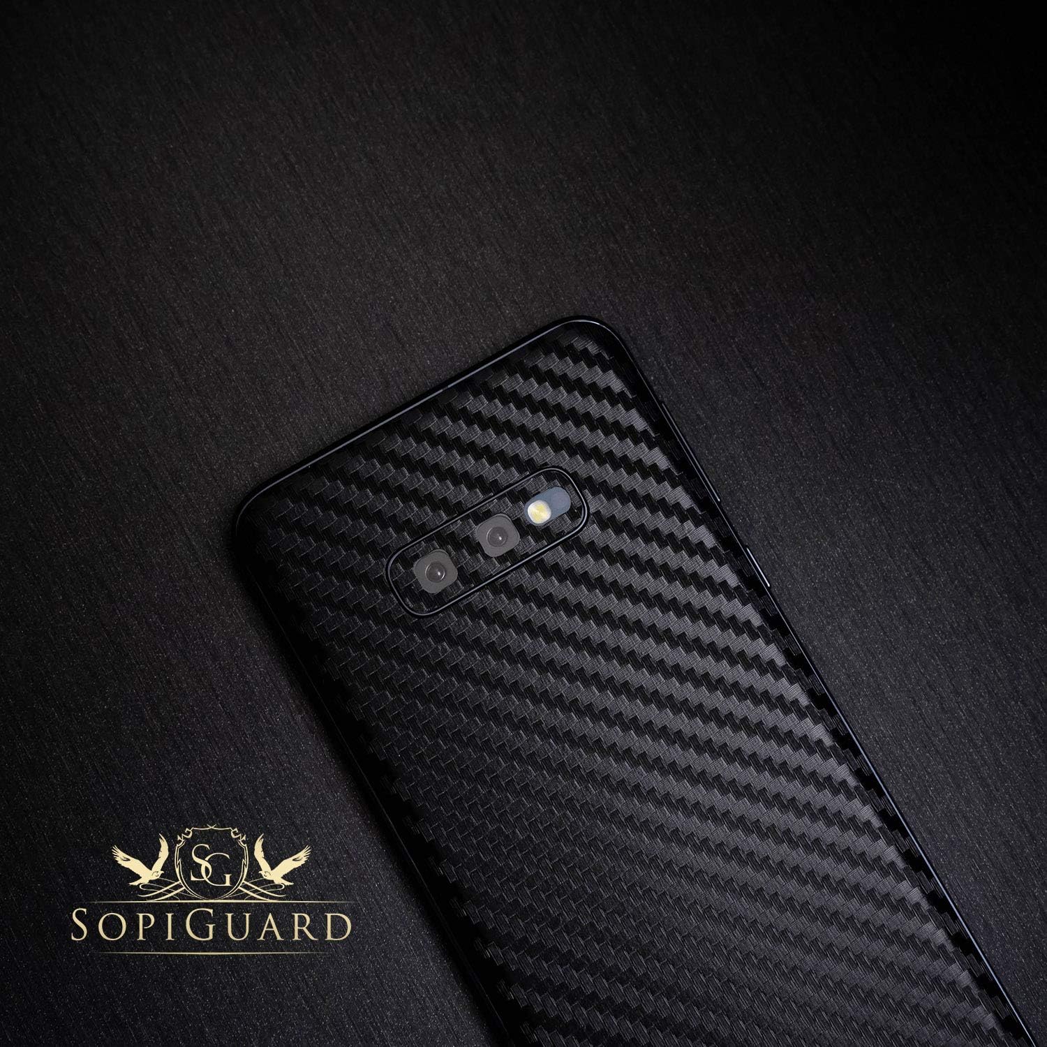 SopiGuard Skin for Samsung S10e Precision Edge-to-Edge Vinyl Sticker Back Only (3M Matte Gunmetal Gray)