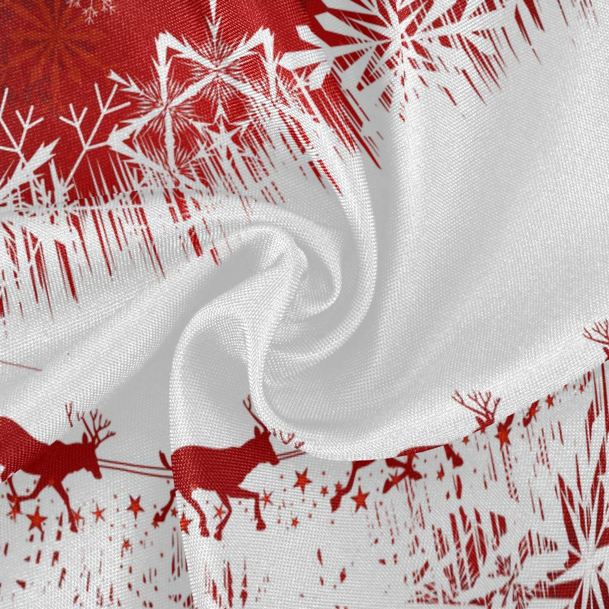 SUABO Christmas Round Tablecloths, Xmas Deer Circular Table Cover Washable Polyester for Buffet Table, Parties, Holiday Dinner 60 Inch