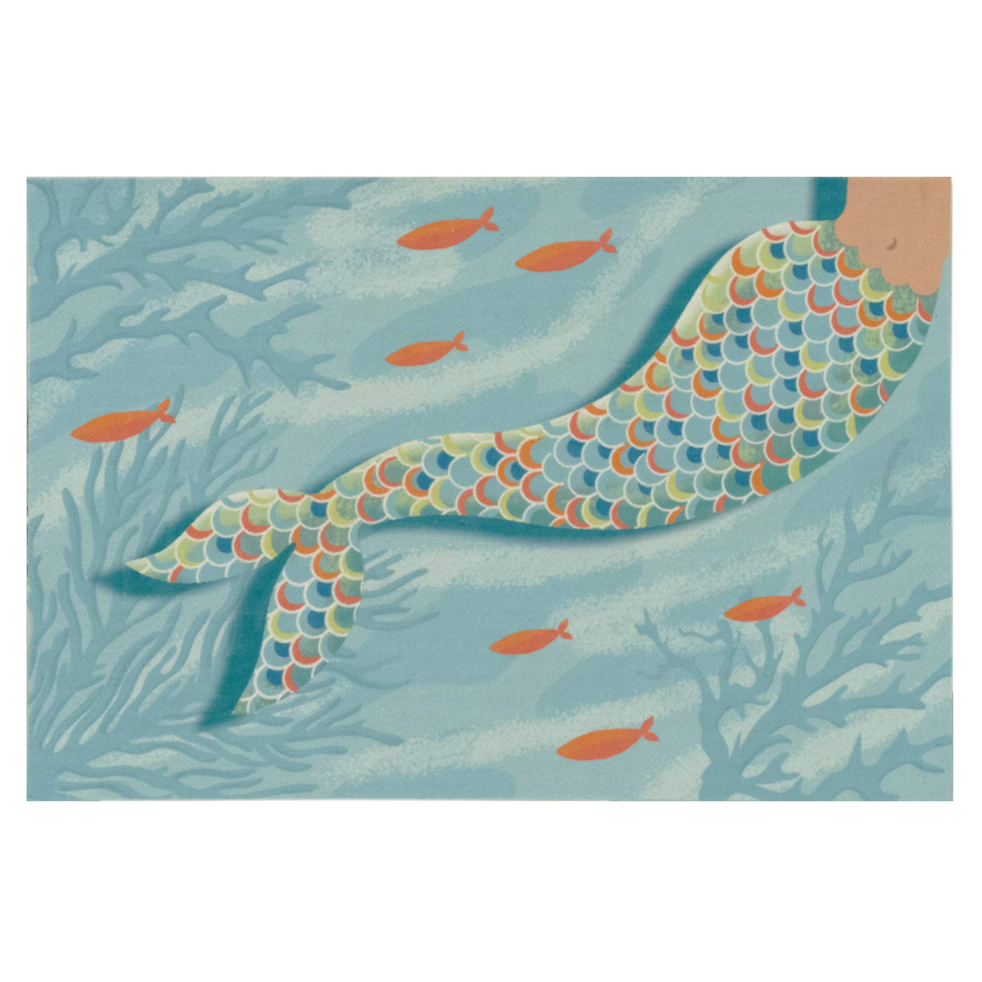 Liora Manne Illusions Collection Indoor Outdoor Mat - Garden or Coastal Rug, Tropical & Floral Décor, Comfortable & Durable, UV Stabilized, Machine Washable Rug, Mermaid at Heart, 1'7" x 2'5"